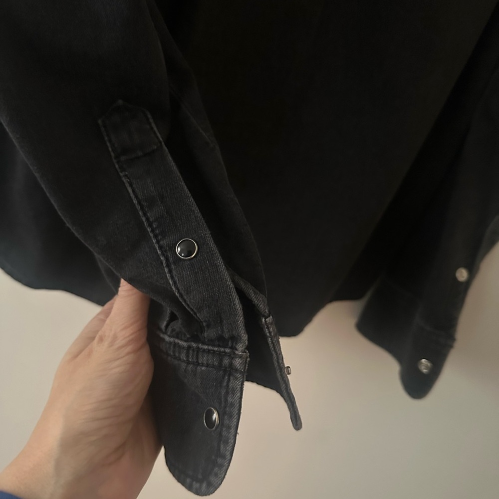 ba&sh Black Ruffle-Trim Button Front Blouse - Picture 9 of 9
